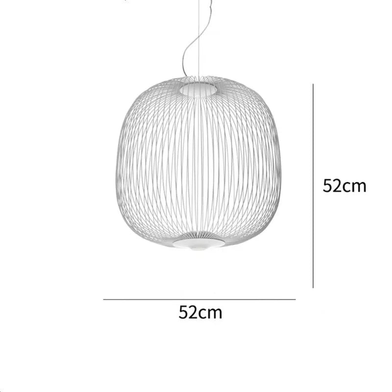 Birdcage chandelier wired for 90 to 260V, no assembly required