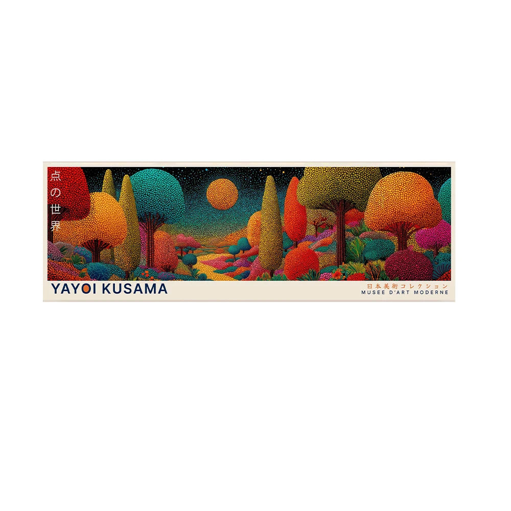 Yayoi Kusama Floral Landscape Tall Canvas Wall Art