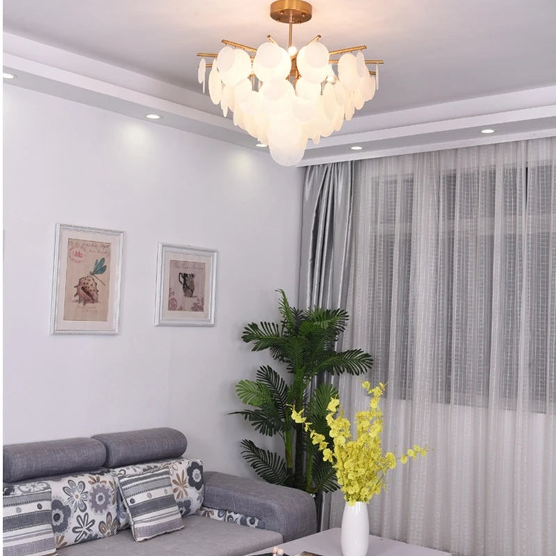 Modern glass sphere chandelier at 19.7 in across, 90 to 260V