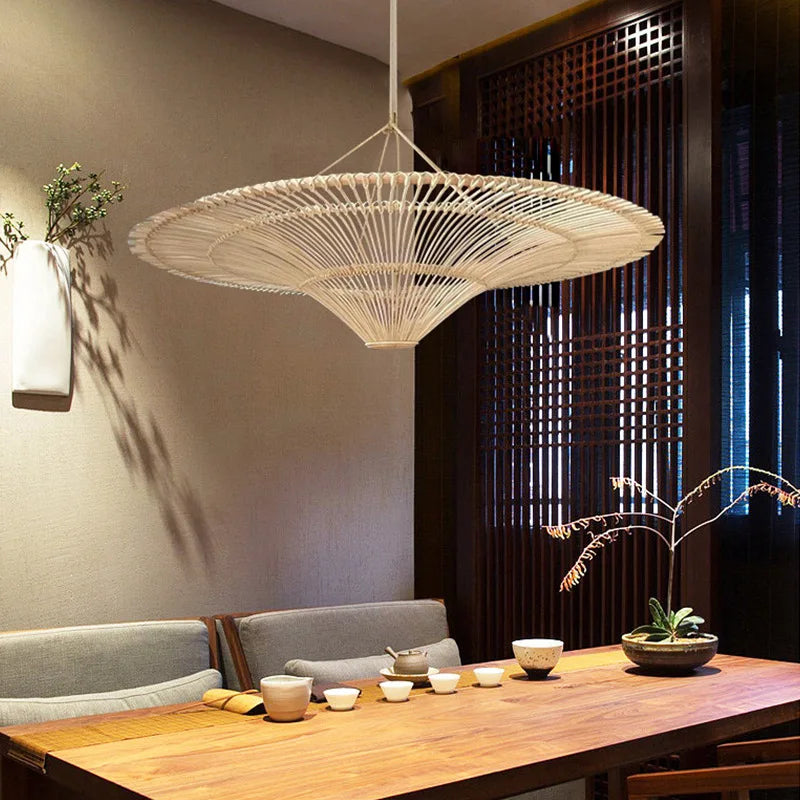 Rattan Dome Pendant Light