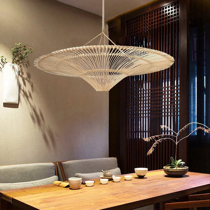 Rattan Dome Pendant Light