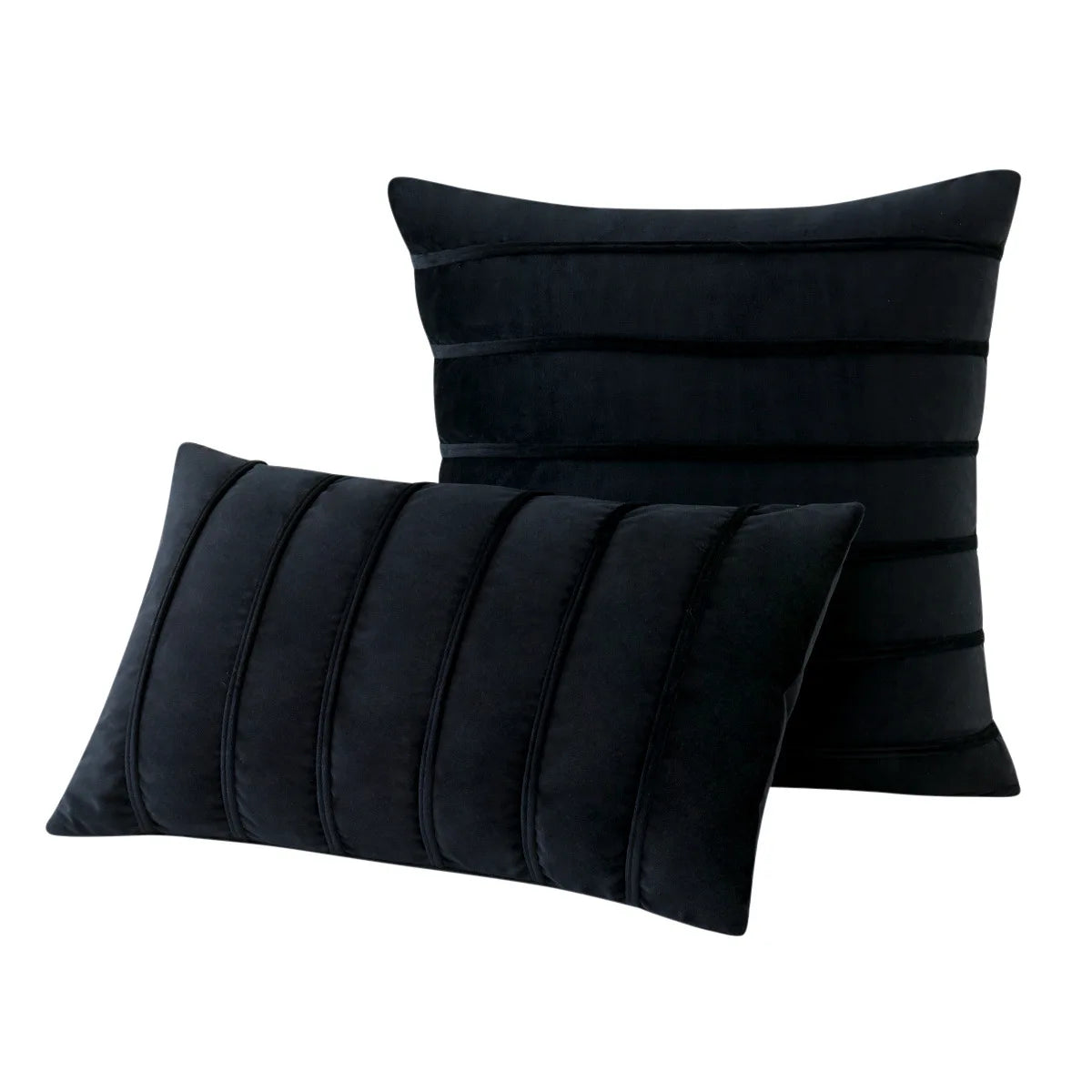 Fall Striped Velvet Pillow Cover