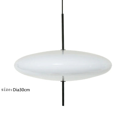 Plated iron chandelier body carrying three acrylic shades in white