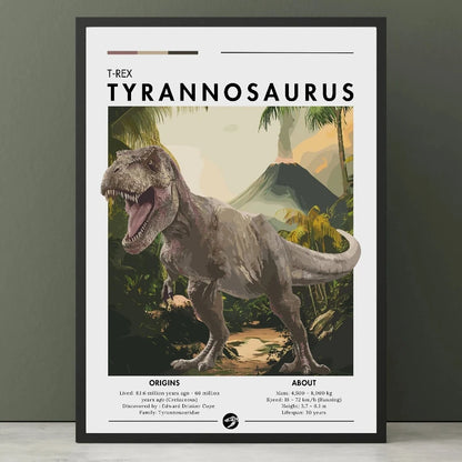 Dinosaur Spinosaurus Prehistoric Canvas Wall Art Poster