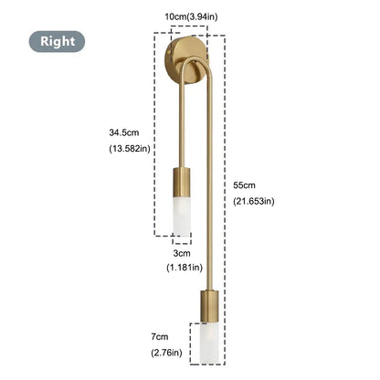 Golden Black Luxury LED Wall Sconce