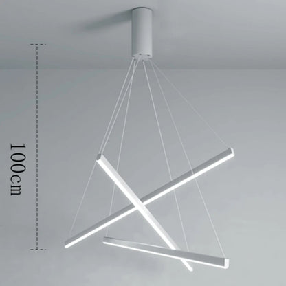 Cord pendant chandelier in white metal needing no assembly, 90 to 260V power