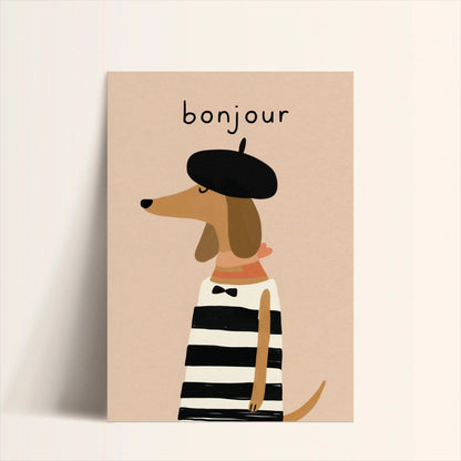 Minimalist Dog Portrait Dachshund Canvas Wall Art