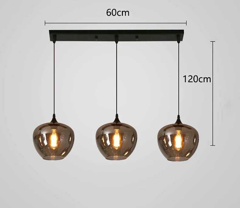 Glass Ring Multi Head Chandelier