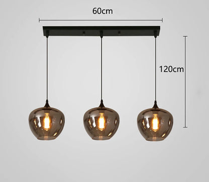 Glass Ring Multi Head Chandelier