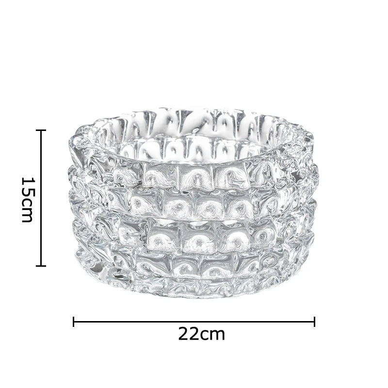 Wrinkle glass vase collection five shapes for home decor