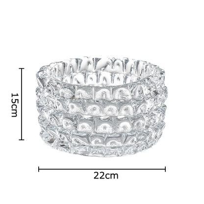 Wrinkle glass vase collection five shapes for home decor