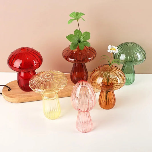 Transparent umbrella plastic jelly vase on home desk display