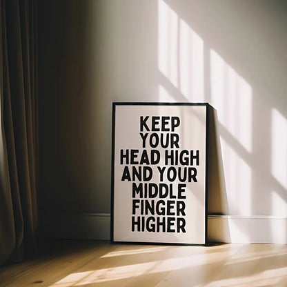 Modern Trendy Typography Text Canvas Wall Art Print