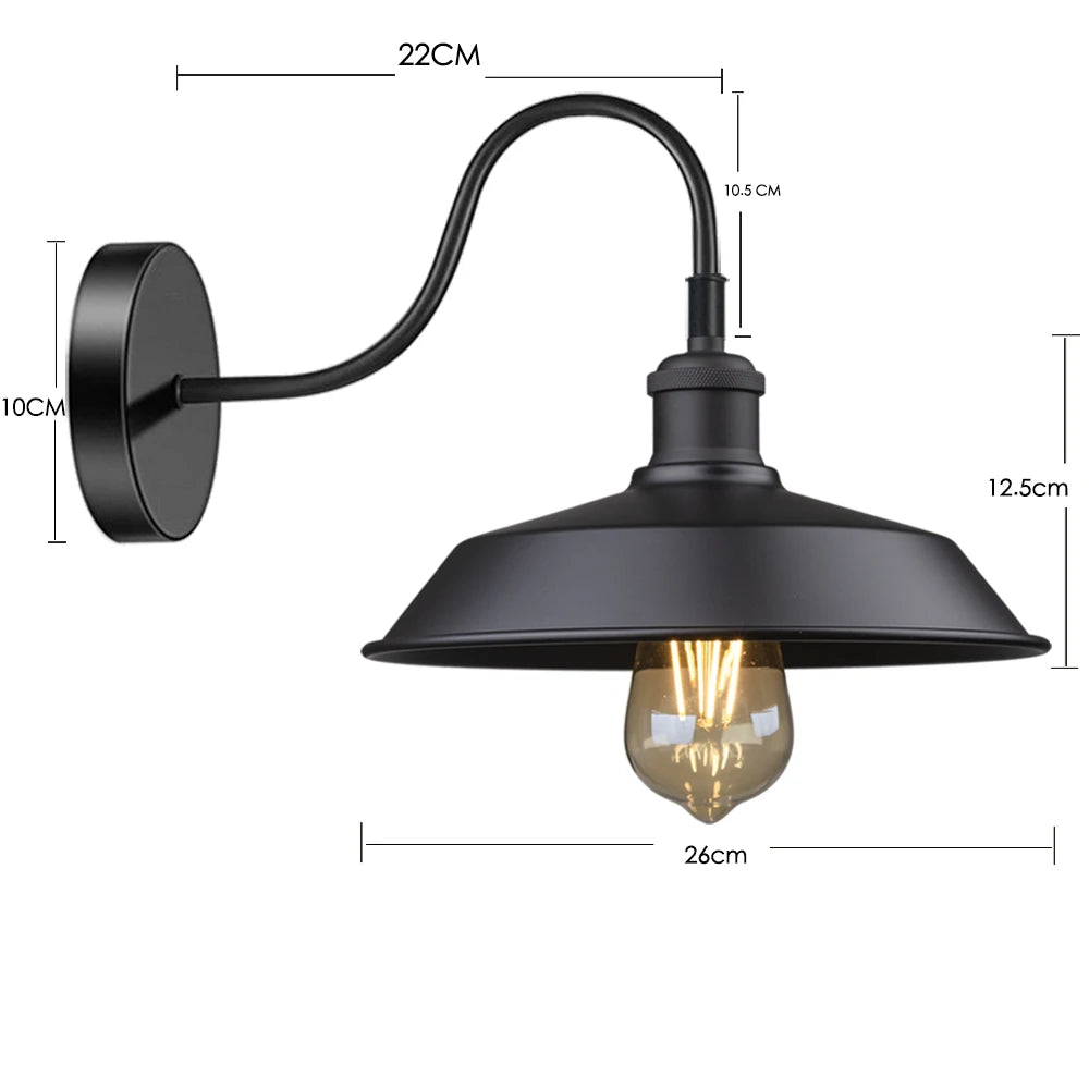 White Farmhouse Gooseneck Outdoor Wall Sconce