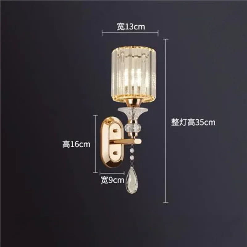 Crystal LED Bathroom Wall Sconce