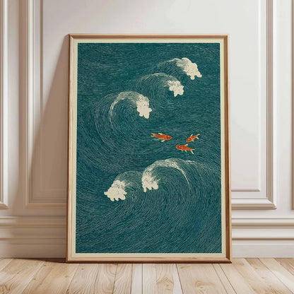 Japanese Koi Fish Zen Pond Canvas Wall Art