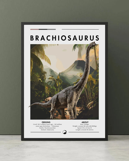 Dinosaur Spinosaurus Prehistoric Canvas Wall Art Poster