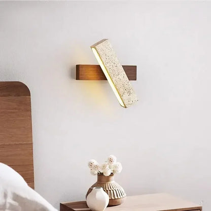 stone wall sconce, front view on white background