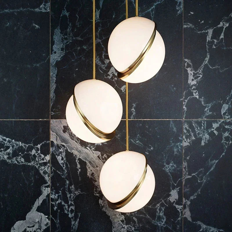 Gold Ball Pendant Light
