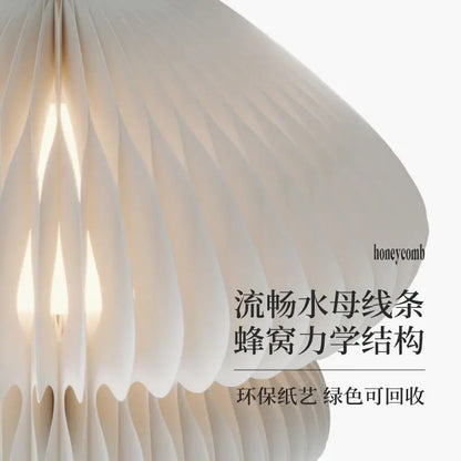 USB Type-C powered origami jellyfish lamp as bedroom decor accent