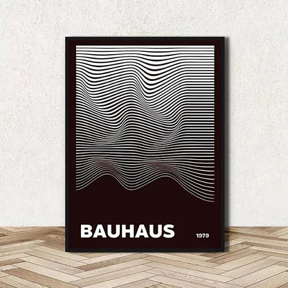 Abstract Bauhaus Geometric Line Art Canvas Wall Art