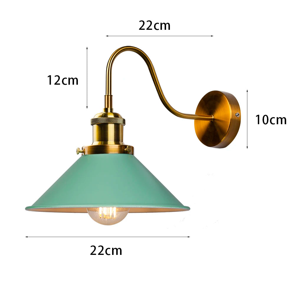 Antique Brass Gooseneck Wall Sconce