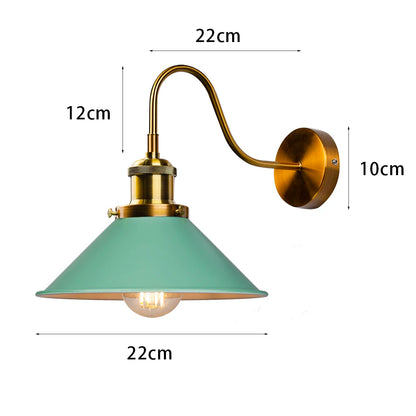 Antique Brass Gooseneck Wall Sconce