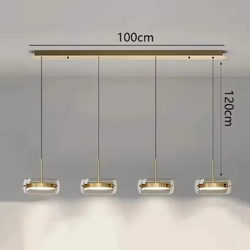 Multi Head Glass Pendant Light