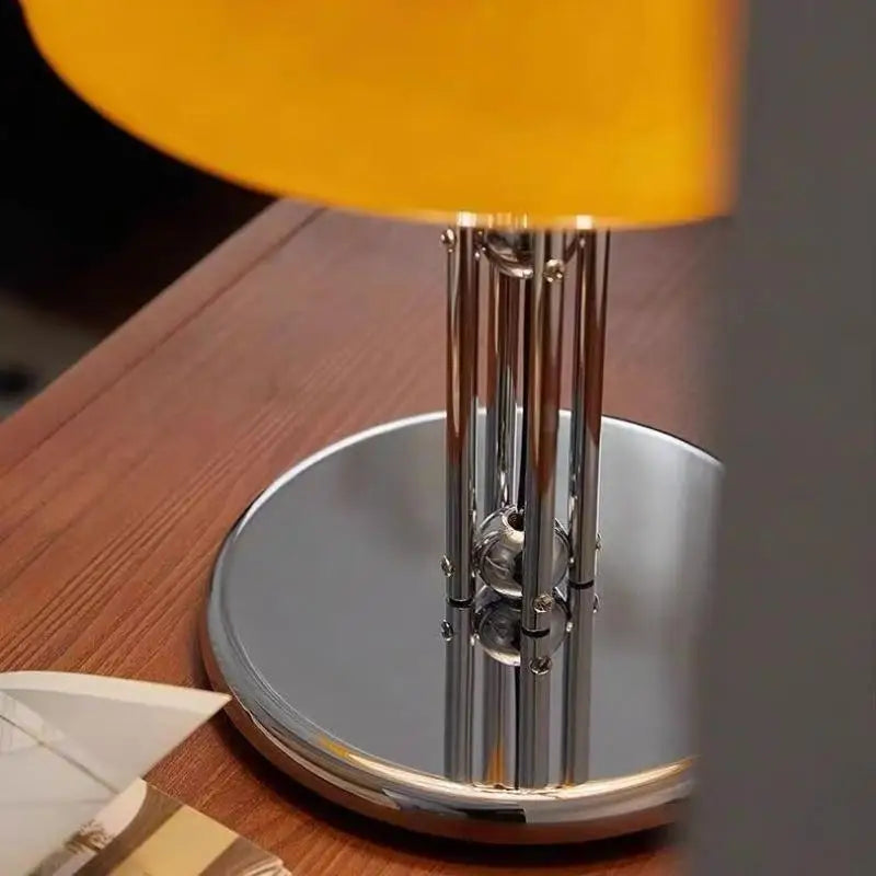 Bauhaus orange lamp three-colour neutral light mode on study desk
