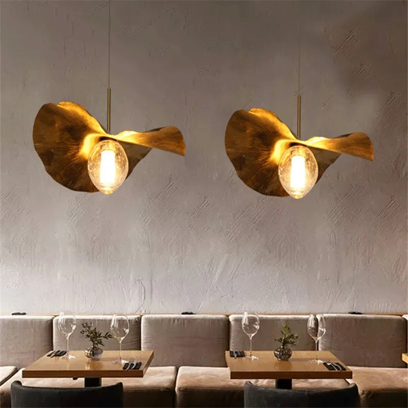 Hammered Brass Pendant Lamp