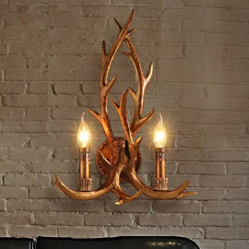 Resin Deer Antler Pendant Light