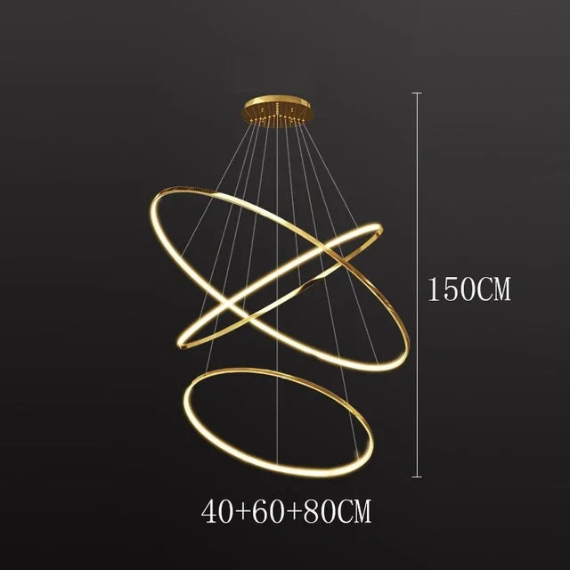 Ring staircase chandelier rated for 90 to 260V household supply