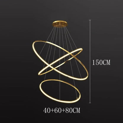 Ring staircase chandelier rated for 90 to 260V household supply