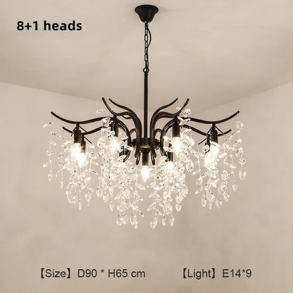American crystal chandelier rated for 90 to 260V with E14 bulbs