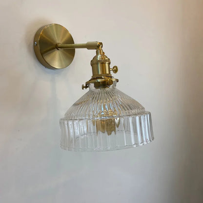 Nordic Green Glass Art Wall Sconce