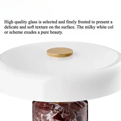 Marble touch lamp four colour variants red black white green comparison