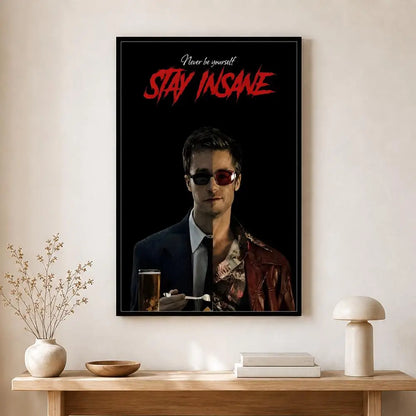 Fight Club Movie Retro Art Canvas Wall Art Poster
