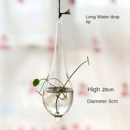 Hanging glass terrarium vase hydroponic plant gift decoration