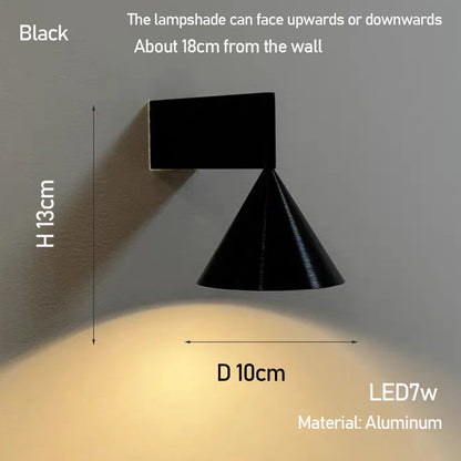Italian Conical Aluminum Wall Sconce