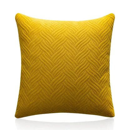 Quilted Velvet Throw Pillow Cover