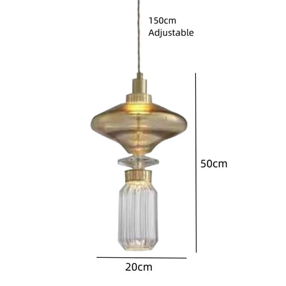 Amber Glass LED Chandelier