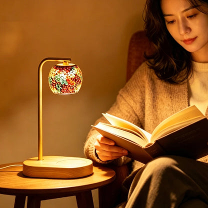 Glass Table Lamp USB Powered Three-color Lights Desk Lamp Dimmable Brightness Night Light Bedside Lamp for Bedroom Home