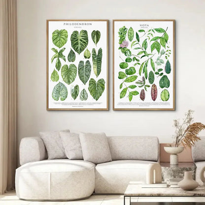 Green Botanical Houseplant Canvas Wall Art