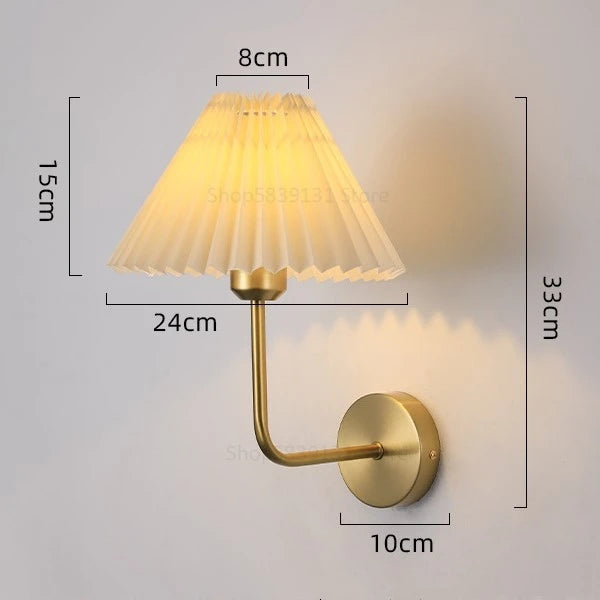 Nordic Curved Pleated Wall Sconce