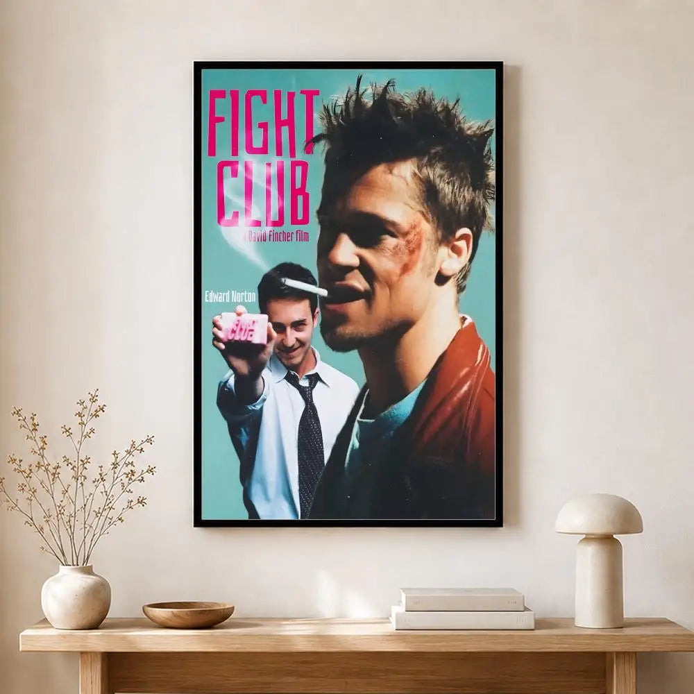 Fight Club Movie Retro Art Canvas Wall Art Poster