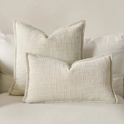 Solid Chenille Throw Pillow Cover — styling detail