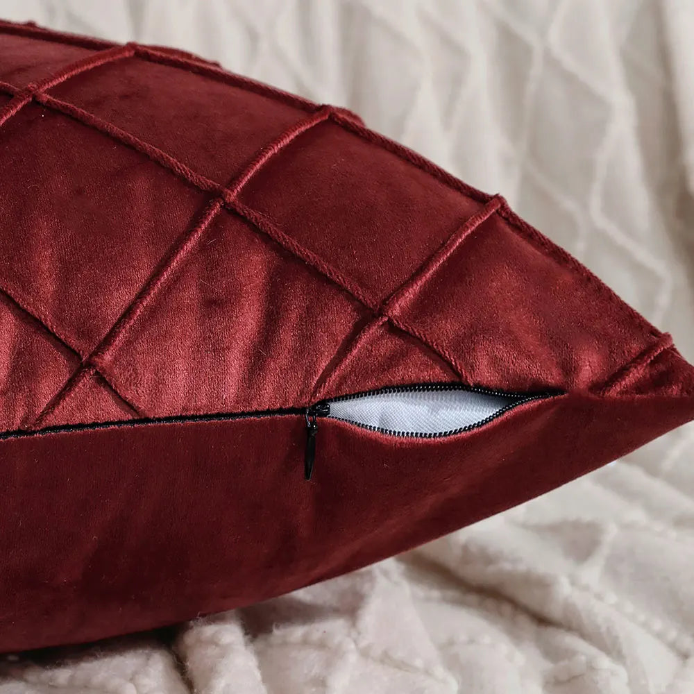 Soft Velvet Lumbar Pillow Cover — styling detail