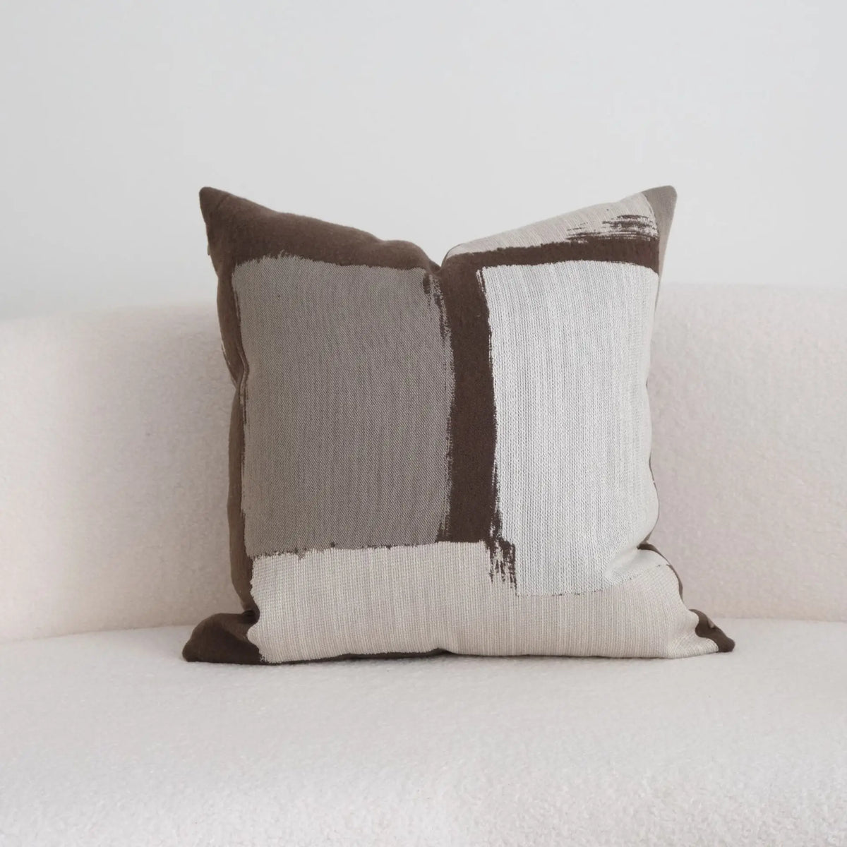Abstract Brushstroke Throw Pillow Cover — styling detail