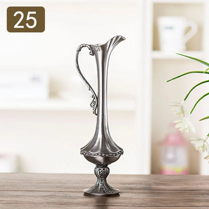 Nordic Geometric Electroplated Metal Vase Décor | Aurelia