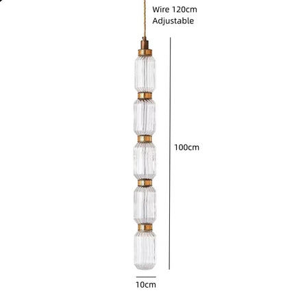 Amber Glass LED Chandelier